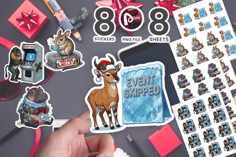 Sticker Twinkle Arcade & Ornament Roasts SVG artnoy 