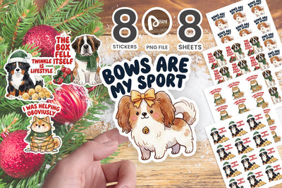 Sticker Twinkle Lights Tangled Dog Drama SVG artnoy 