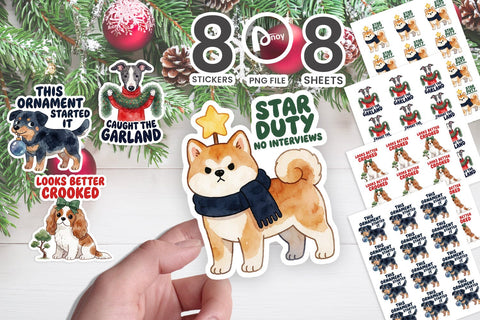 Sticker Twinkle Lights Tangled Dog Drama SVG artnoy 