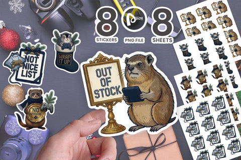 Sticker Ugly Sweater Speedrun & Gift Shade SVG artnoy 