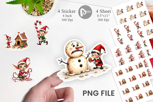 Sticker UglyCute Christmas Bake-Off Disaster Sublimation artnoy 