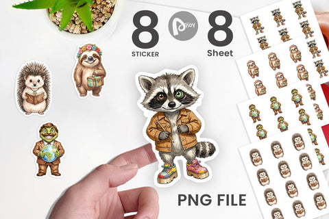 Sticker UglyCute Groovy Animal Teacher Sublimation artnoy 