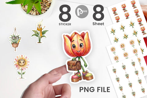 Sticker UglyCute Groovy Plant Teacher Sublimation artnoy 