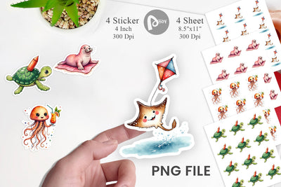 Sticker UglyCute Ocean Oddities Sublimation artnoy 