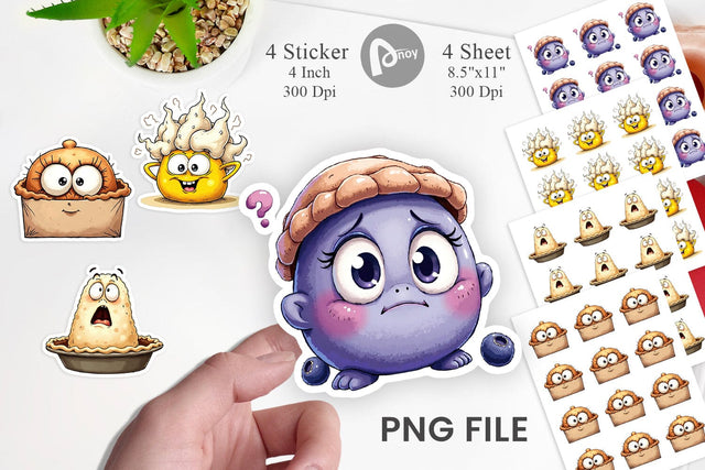 Sticker Unenthusiastic Pies Sublimation artnoy 