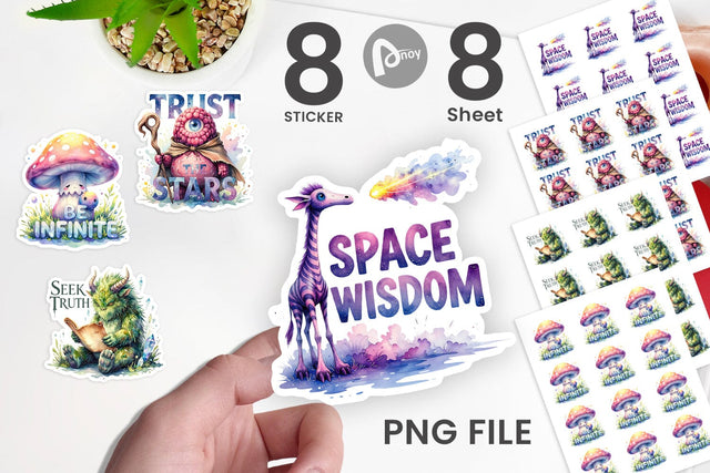 Sticker Unique Odd Alien Quotes Sublimation artnoy 