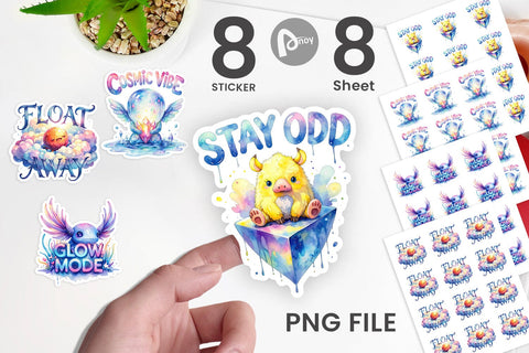 Sticker Unique Odd Alien Quotes Sublimation artnoy 