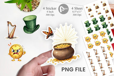 Sticker Unlucky Charms Retro Sublimation artnoy 