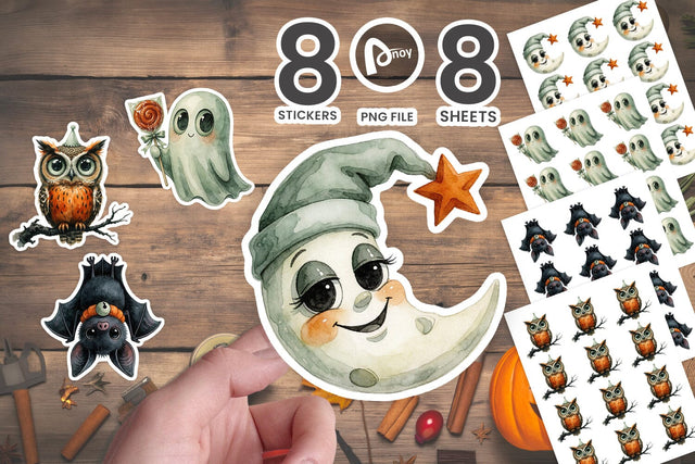 Sticker Vintage Big-Eyed Spooky Jamboree SVG artnoy 