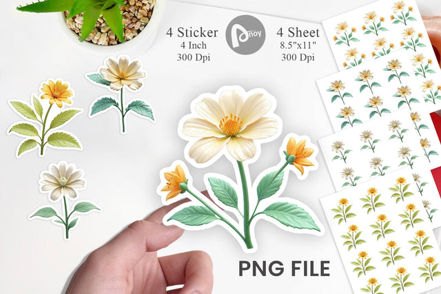 Sticker Vintage Botanical Sublimation artnoy 