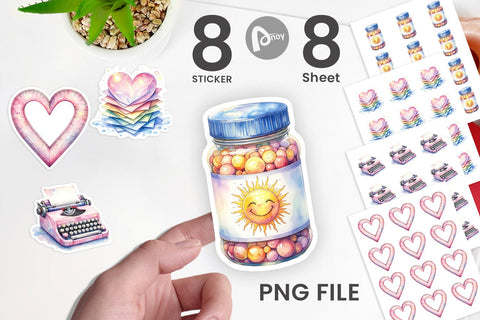 Sticker Vintage Classroom Supplies Sublimation artnoy 