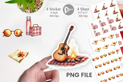 Sticker Vintage Fall Road Trip Sublimation artnoy 