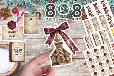 Sticker Vintage Hymnbook Ephemera & Church SVG artnoy 