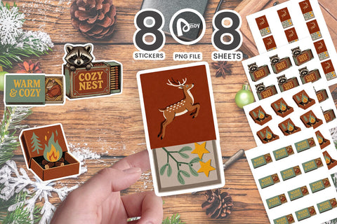 Sticker Vintage Winter Matchbox Adventures SVG artnoy 