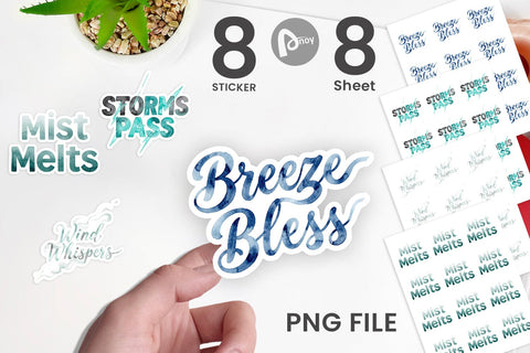 Sticker Watercolor Celestial Mental Health Art Sublimation artnoy 