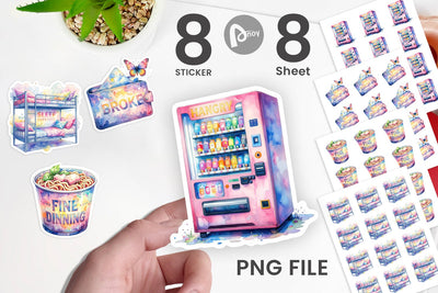 Sticker Watercolor Funny Broke Traveler Quotes Sublimation artnoy 