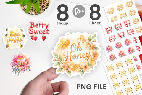 Sticker Watercolor Funny Punny Garden Quotes Sublimation artnoy 