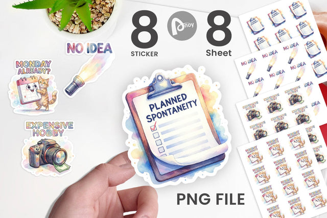 Sticker Watercolor Funny Sarcastic Gear Quotes Sublimation artnoy 