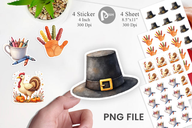 Sticker Watercolor Kids Table Crafts Sublimation artnoy 