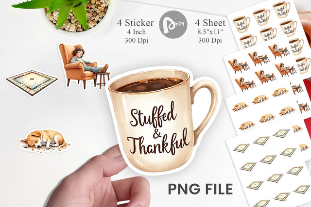 Sticker Watercolor Post Feast Coma Sublimation artnoy 