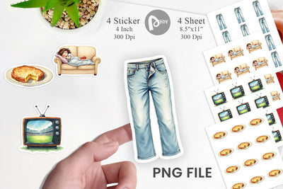Sticker Watercolor Post Feast Coma Sublimation artnoy 