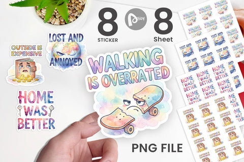 Sticker Watercolor Reluctant Explorer Quotes Sublimation artnoy 