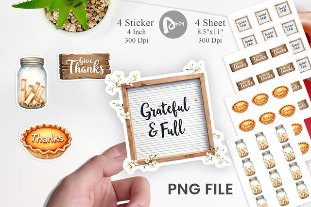 Sticker Watercolor Signs of Thanks Sublimation artnoy 