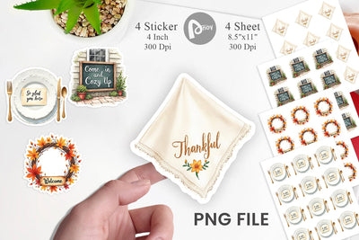 Sticker Watercolor Signs of Thanks Sublimation artnoy 