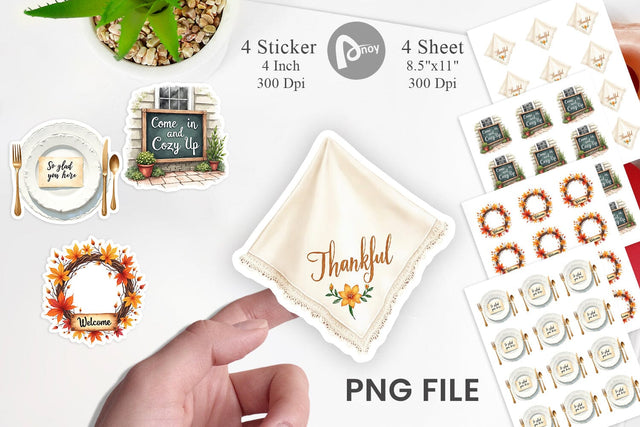 Sticker Watercolor Signs of Thanks Sublimation artnoy 