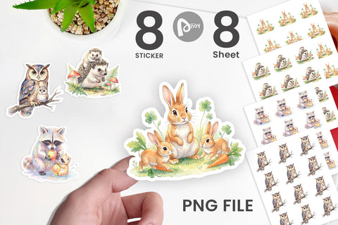 Sticker Watercolor Sweet Forest Motherhood Sublimation artnoy 