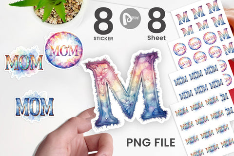 Sticker Watercolor Western Mom Sublimation artnoy 