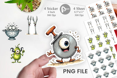 Sticker Weary Utensils Sublimation artnoy 