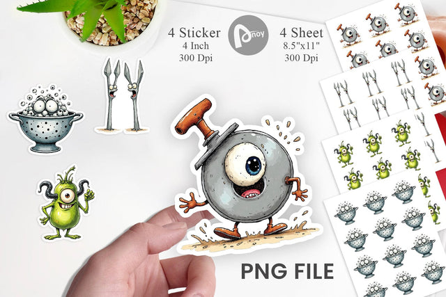 Sticker Weary Utensils Sublimation artnoy 