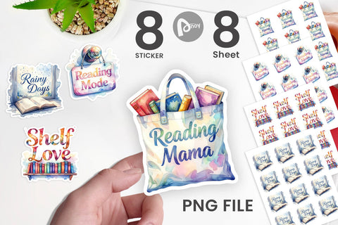 Sticker Weekend Reading Quotes Sublimation artnoy 