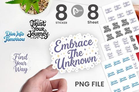 Sticker Whimsical Journey Post Grad Quotes Sublimation artnoy 