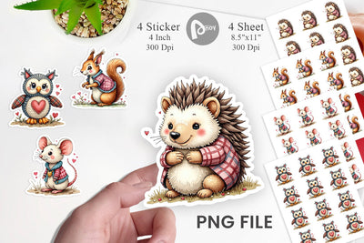 Sticker Whimsical Patchwork Pets Sublimation artnoy 
