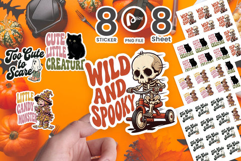 Sticker Wild Tiny Monster Kids Halloween SVG artnoy 