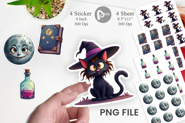 Sticker Witch Elements Sublimation artnoy 