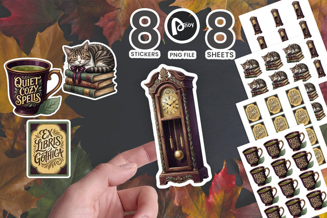 Sticker Witchy Victorian Gothic Library SVG artnoy 