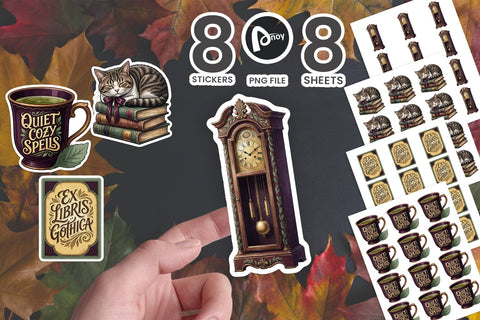 Sticker Witchy Victorian Gothic Library SVG artnoy 