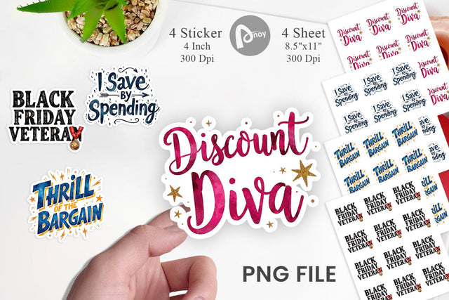 Sticker Witty Bargain Hunter Sublimation artnoy 