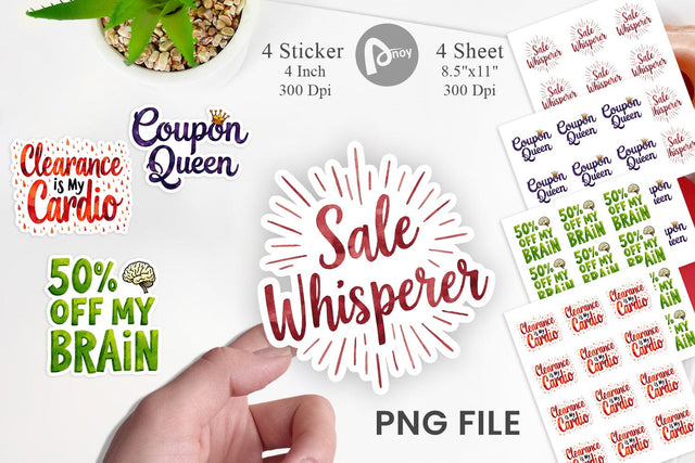 Sticker Witty Bargain Hunter Sublimation artnoy 