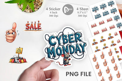 Sticker Witty Warning Icons Sublimation artnoy 