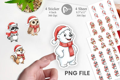Sticker Woodland Animals Sublimation artnoy 
