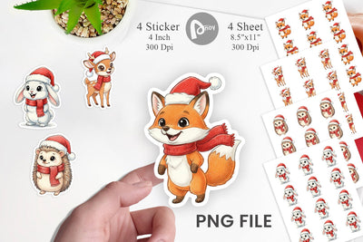 Sticker Woodland Animals Sublimation artnoy 