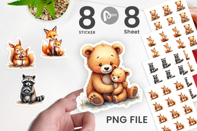 Sticker Woodland Babies Sublimation artnoy 