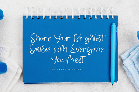 Stickers History - Monoline Handwritten Font Font Letterena Studios 