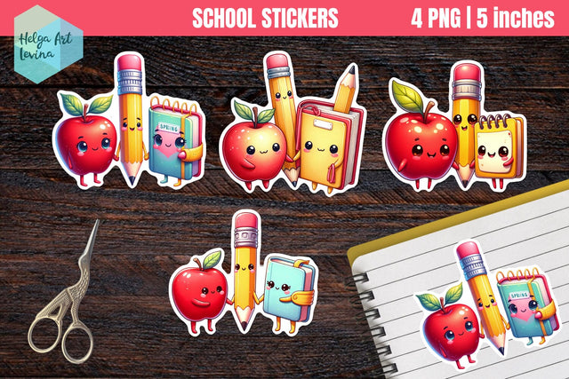 Stickers printable, 100 days of school Stickers Sublimation Helga Art 