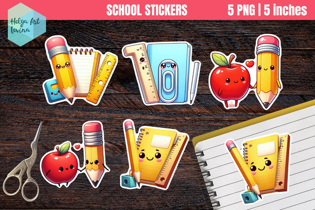 Stickers printable, 100 days of school Stickers Sublimation Helga Art 
