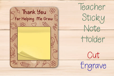 Sticky note holder laser cut, Teacher gift, Back to school SVG AnastasiyaArtDesign 